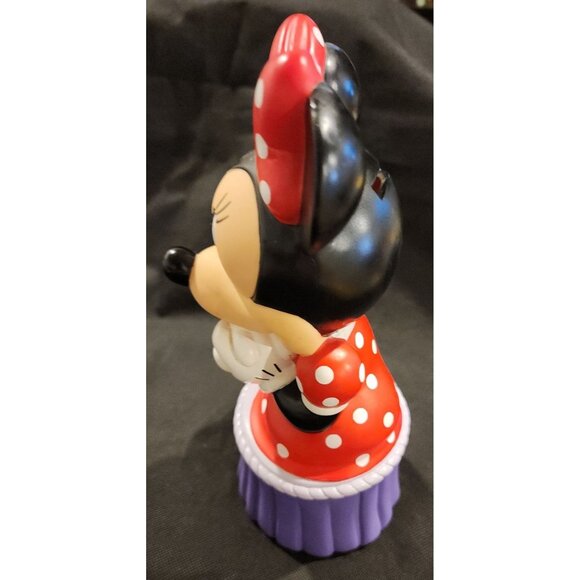 Minnie Mouse Applause Rubber Coin Bank Disney Collectible Red White Polka Dot Dr - Picture 7 of 9